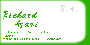 richard azari business card